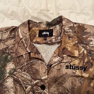 Stussy real tree camo trench jacket